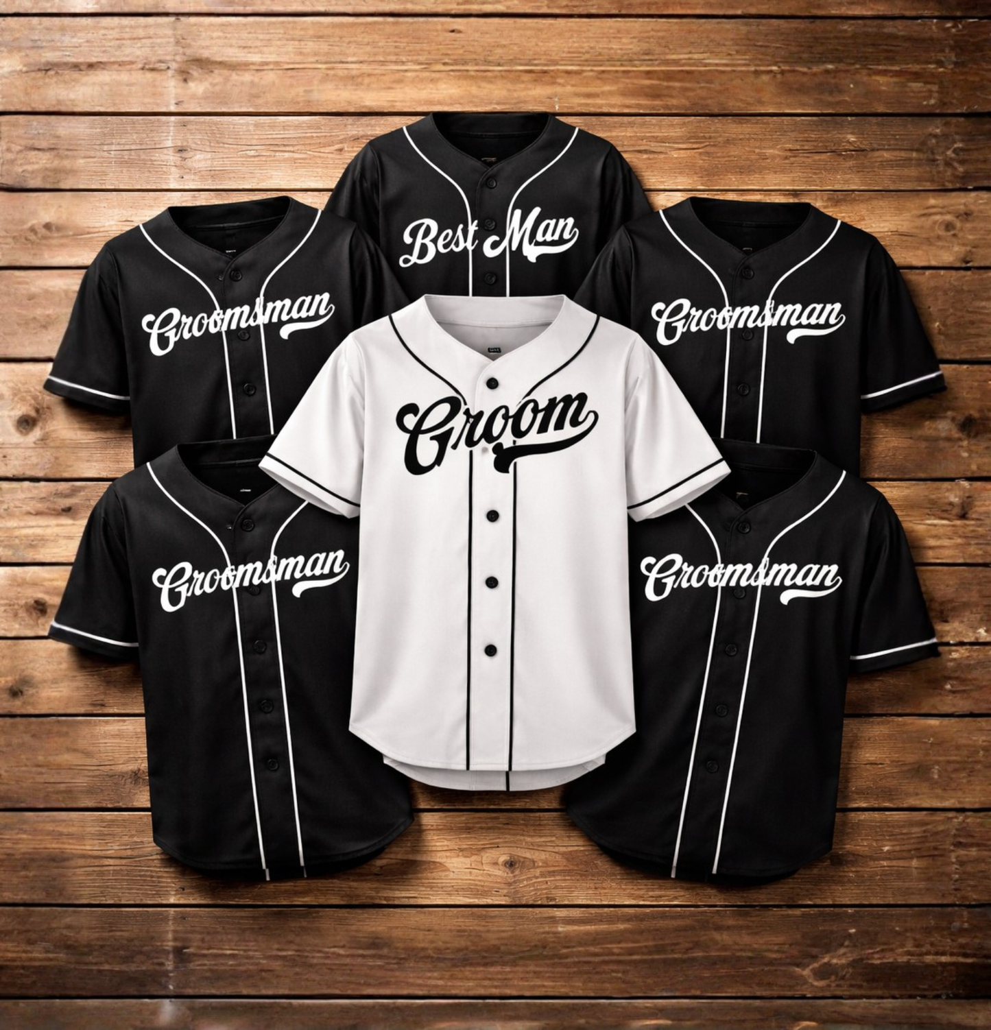 Custom Bachelor Party 3D Printed Baseball Jersey with Personalized Name & Number