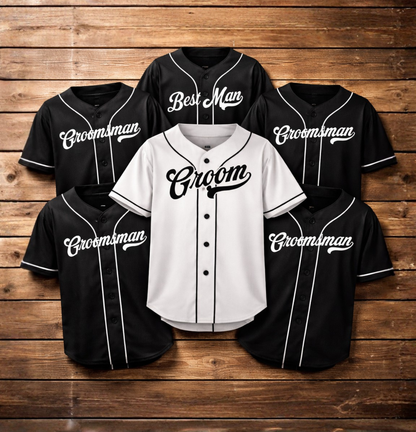 Custom Bachelor Party 3D Printed Baseball Jersey with Personalized Name & Number