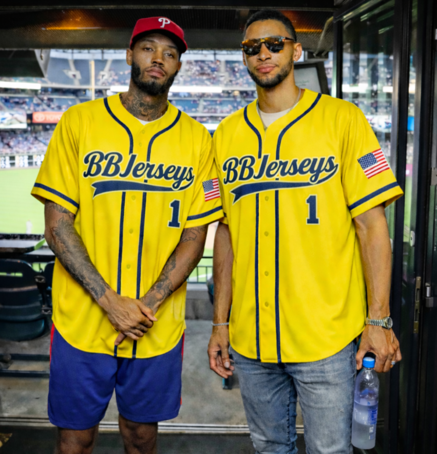Custom Yellow 3D Printed Logo Baseball Jersey with Personalized Name & Number