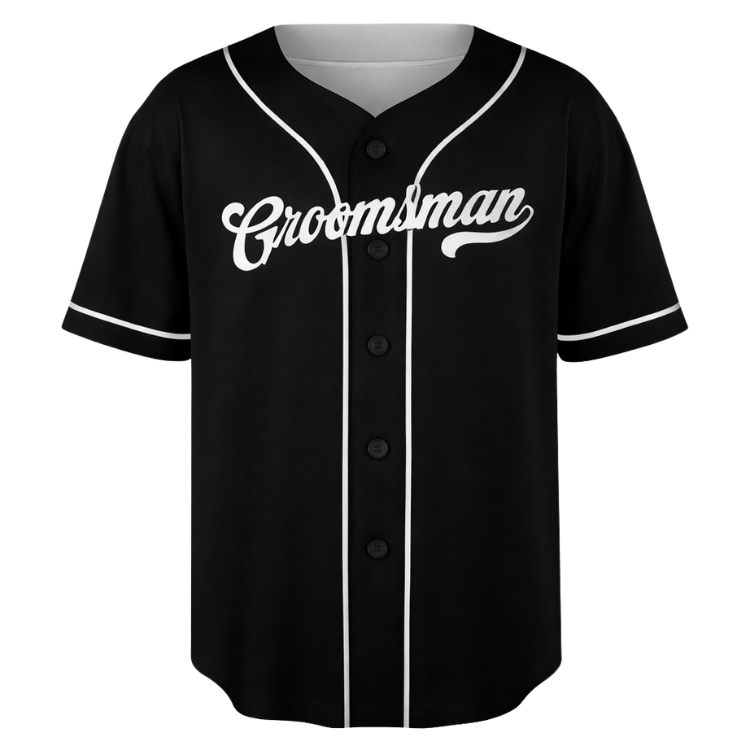 Custom Bachelor Party 3D Printed Baseball Jersey with Personalized Name & Number