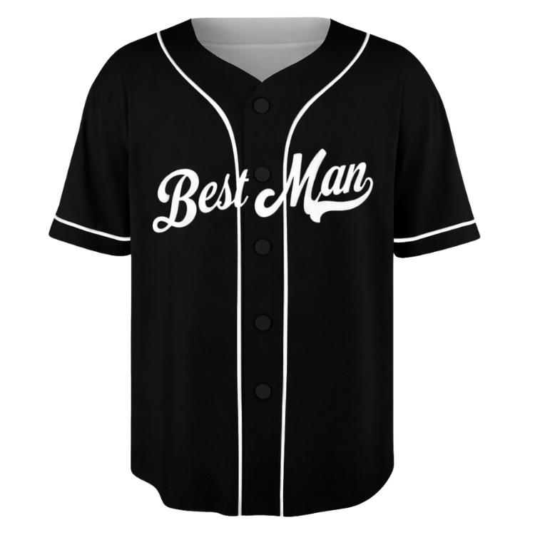 Custom Bachelor Party 3D Printed Baseball Jersey with Personalized Name & Number