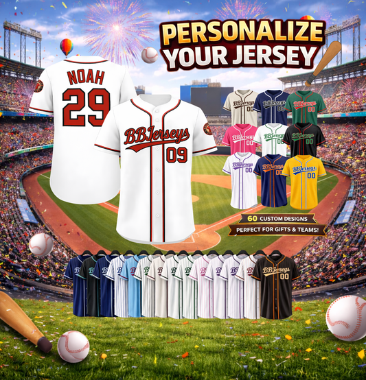 60 Custom 3D Printed Logo Baseball Jersey with Personalized Name & Number