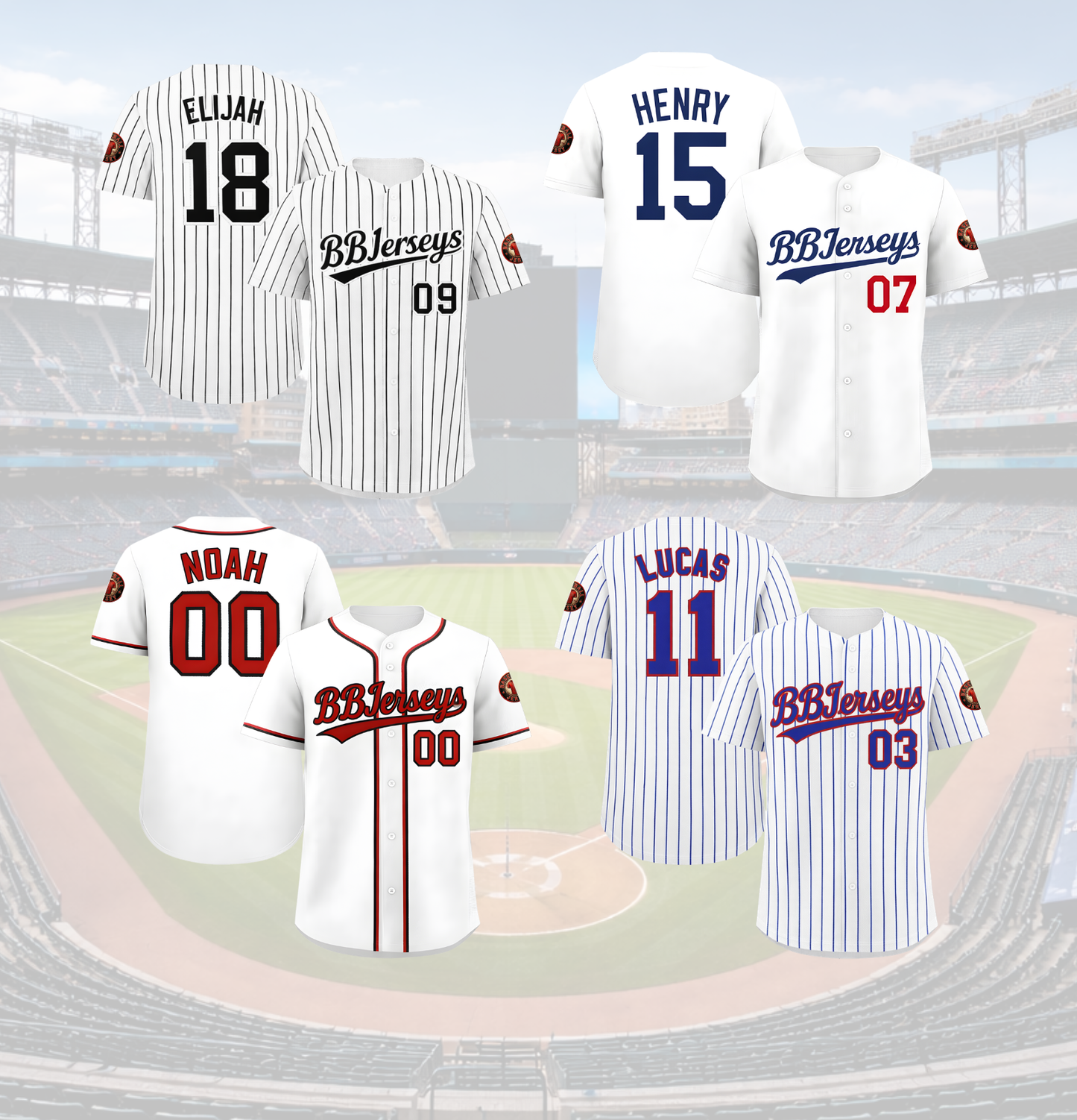 60 Custom 3D Printed Logo Baseball Jersey with Personalized Name & Number