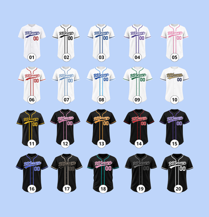 100 Custom Design 3D Printed Baseball Jersey with Personalized Name & Number
