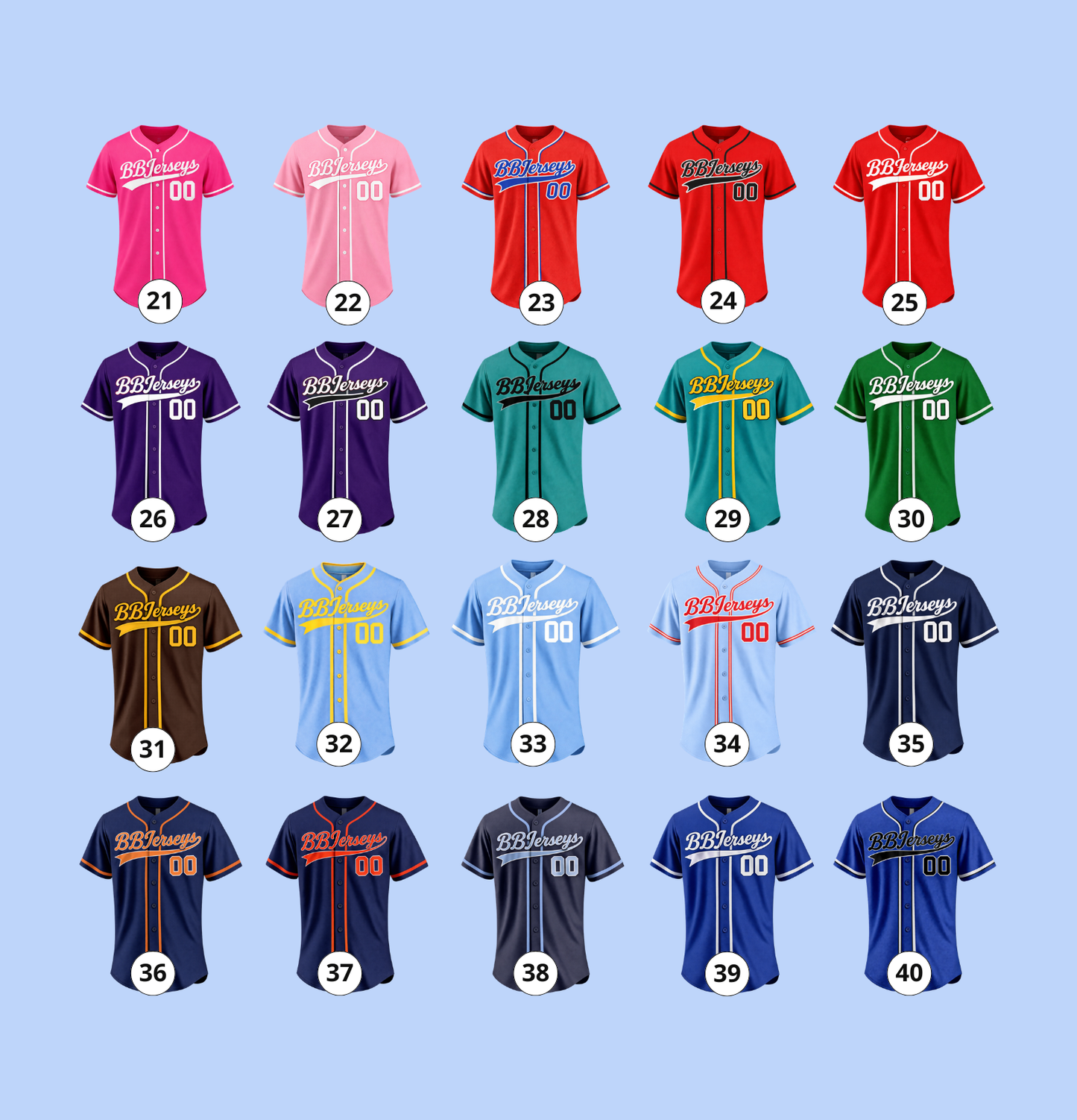100 Custom Design 3D Printed Baseball Jersey with Personalized Name & Number