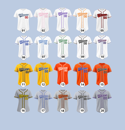 60 Custom 3D Printed Logo Baseball Jersey with Personalized Name & Number
