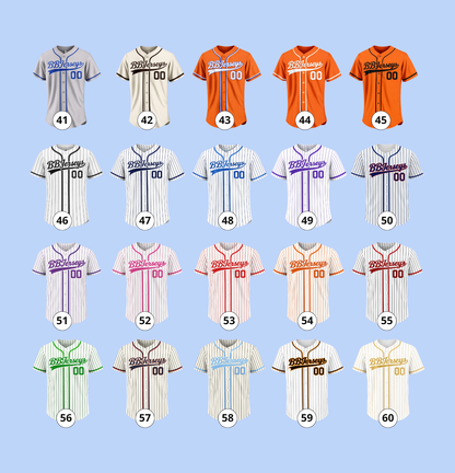 100 Custom Design 3D Printed Baseball Jersey with Personalized Name & Number