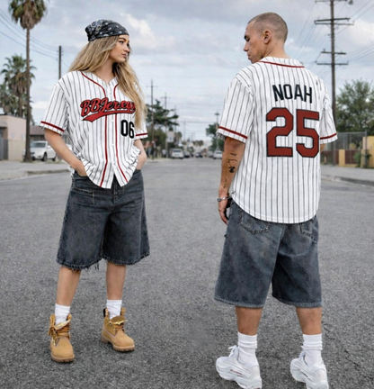 12 Custom Stripe Line 3D Printed Baseball Jersey with Personalized Name & Number