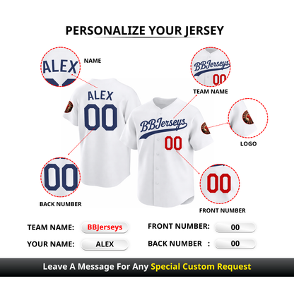 100 Custom Design 3D Printed Baseball Jersey with Personalized Name & Number