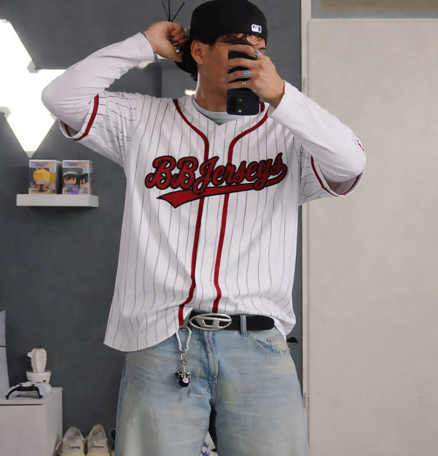 12 Custom Stripe Line 3D Printed Baseball Jersey with Personalized Name & Number