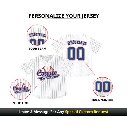 Custom Rookie Birthday 3D Printed Baseball Jersey with Personalized Name & Number