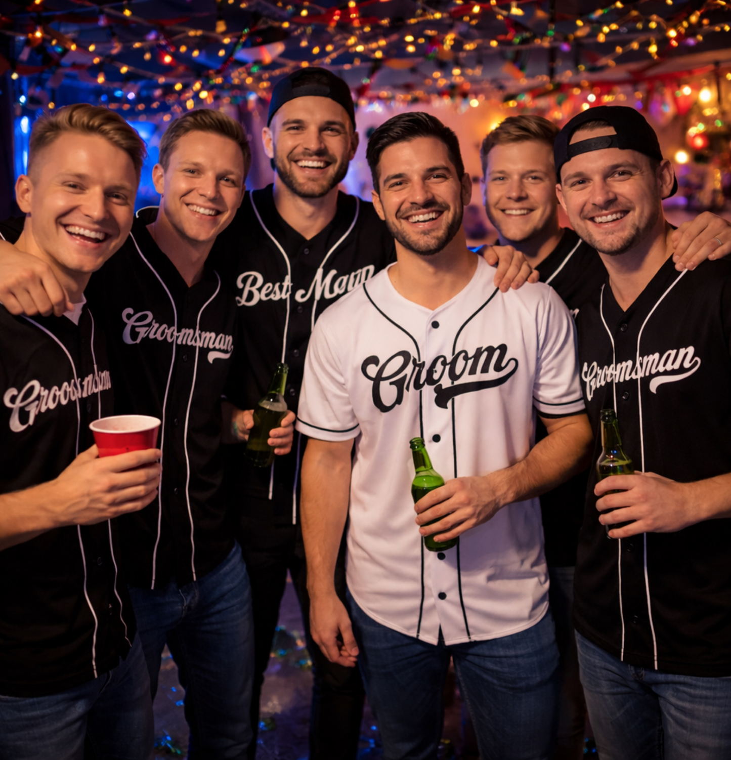 Custom Bachelor Party 3D Printed Baseball Jersey with Personalized Name & Number